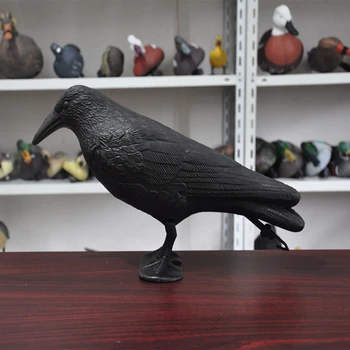 1 adet Simülasyon Siyah Karga Heykeli Karga Yem Kuzgun Kuş Kovucu Güvercin Kovucu açık hava bahçe dekorasyonu Yem Aracı Açık