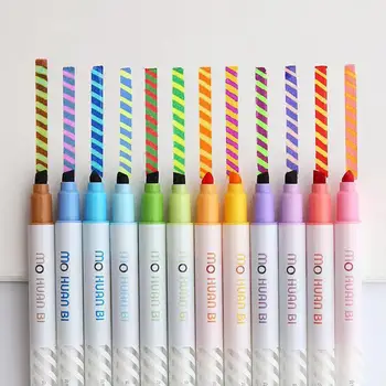 1 Takım Pratik Renksiz Vurgulayıcı cetvel kalemi Geniş Uygulama cetvel kalemi Anahat Sanat Kalem işaretleyici kalem Ev Gereçleri