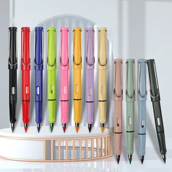 12 ADET Renkli kurşun kalem Değiştirilebilir Sanat Kroki Boyama Sınırsız Yazma Kalem Sihirli Silinebilir Yedekler Okul Malzemeleri