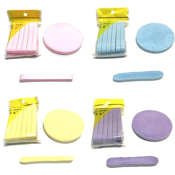 12 adet Sıkıştırılmış Yüz Yıkama Yıkama Yüz Sünger Temiz Yüz Tek Kullanımlık Toz Puf Yüz Temizleme Pamuklu Ped Temizleme Güzellik Şerit