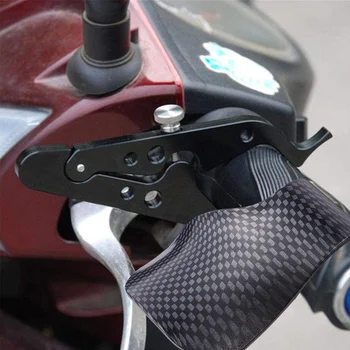 2 adet Evrensel Motosiklet Gaz Güçlendirici Kolu Klip Sapları Gaz Kelebeği Hızlandırıcı Klip (Siyah) Karbon