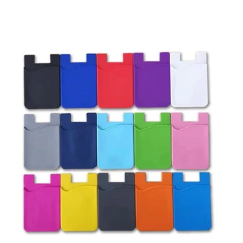 2 Adet Silikon Cep Telefonu Arka Cep 8 Renkler Kadın Erkek Kart Durumda Yumuşak Elastik kaymaz cep telefonu Sopa Yapışkanlı kart tutucu