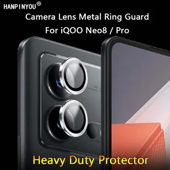2 Paket VİVO iQOO Neo8 Neo 8 Pro Ultra İnce Şeffaf Lüks Kamera Lens Koruyucu Metal Halka Koruma Temperli Cam Filmi Kapağı Kapağı