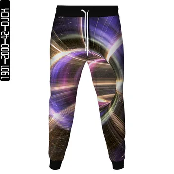 2023 İlkbahar Sonbahar Erkekler rahat pantolon Grafik Renkli Vortex Baskı Sweatpants Harajuku Spor Pantolon Kadın Giyim Joggers Pantolon