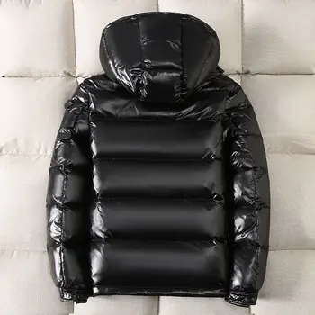 2023 Yeni Kış Parka Erkekler balon ceket Artı Boyutu Uzun Kollu sıcak tutan kaban Su Geçirmez Fermuar Stand-up Yaka Kapşonlu erkek giyim