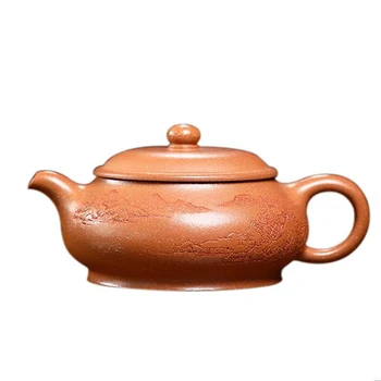210 ml otantik Yixing Ham Cevher Mor Kil Çaydanlıklar ünlü sanatçılar el yapımı demlik güzellik su ısıtıcısı çin Zisha çay seti Teaware
