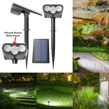 39 LEDs güneş spot ışığı IP65 Su Geçirmez Güneş bahçe lambası 100LM Kablosuz Bahçe Spot 2 Modları Son Kadar 8 H İçin Yard Veranda