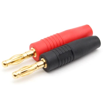 4 adet Yeni 4mm Fişler Altın Kaplama Müzik Hoparlör kablo tel Pin Muz Fiş Konnektörleri