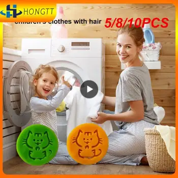 5/8/10 ADET Ev Giyim Toz Temizleme Araçları Silikon Pet Şanslı Kedi Sticker Kullanımlık Çift taraflı Etiket Banyo Malzemeleri