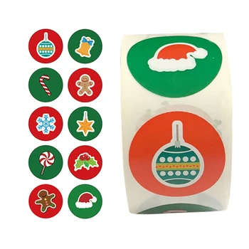 500 adet Merry Christmas El Yapımı Çıkartmalar Pişirme Kutusu Mühür Etiket Düğün Hediye Paketi Kırtasiye Sticker