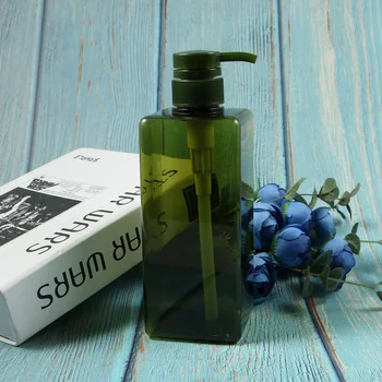 650ml Dağıtıcı Şişeler Pompa Doldurulabilir Boş Şişeler Şampuan Losyonları El Dağıtıcıları Mutfak Banyo (Koyu Yeşil Sıvı sabun