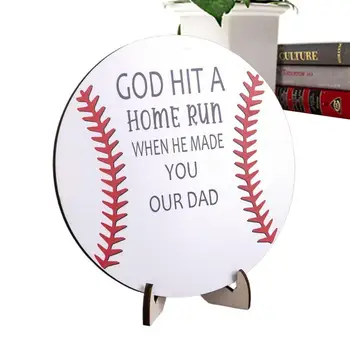 Ahşap Kolye Süs Ahşap Eser Self Made Adam Heykeli Beyzbol Home Run Alıntı Masa Kolye Dekorasyon Zarif