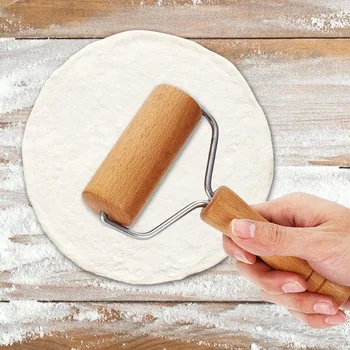 Ahşap Oklava El hamur açma makinesi Pasta Fondan Çerez Hamur Chapati Makarna Ekmek Pizza Mutfak Aracı hamur açma makinesi