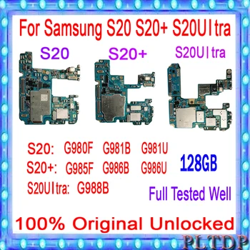 Android Sistemi ile Samsung Galaxy S20 G980F S20 Artı G985F Anakart 128GB Tam Cips İle Orijinal Unlocked Anakart