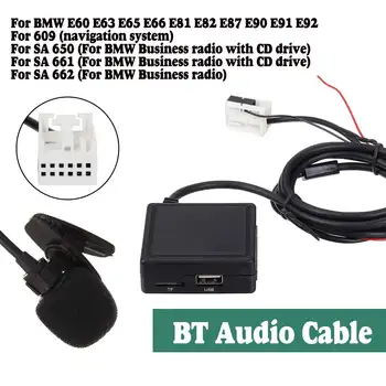 Araba Bluetooth Modülü BMW E60 E63 E65 E66 E81 E82 E87 E90 bluetooth 5.0 / SD / MIC / USB / Aux 5 Mod girişi Ses Alıcısı