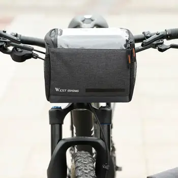 Bisiklet Gidon Çantası Dokunmatik Ekran Telefon Tutucu Bisiklet Sepeti Çantası