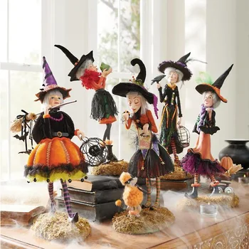 Cadılar bayramı Cadılar Heykelcik Cadılar Koleksiyonu Ev Dekorasyon Witche Heykeli Kızlar için Perili ev Sahne Parti Masaüstü Dekor