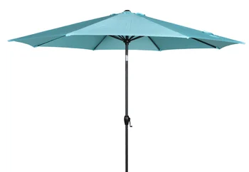 Dayanakları 11ft Aqua Yuvarlak Açık Devirme Pazarı Veranda Şemsiyesi Kranklı