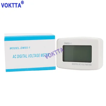 DM55 - 1 Haneli Voltmetre AC LCD dijital ekran Soket voltmetre Duvara Monte Voltmetre AB ABD Ev Elektrikli Cihaz Fişi