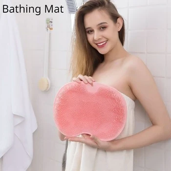 Duş Ayak Geri Scrubber Emme Silikon Banyo masaj yastığı Banyo Masaj Minderi Fırça Bardak Yıkama Ayak Mat Peeling Fırçası