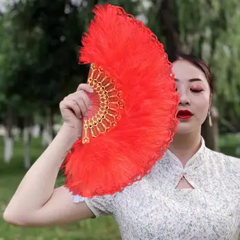 El Fan Moda Taşınabilir Lolita Retro Tüy Yaz El Fan Ev Gereçleri El Fan yelpaze