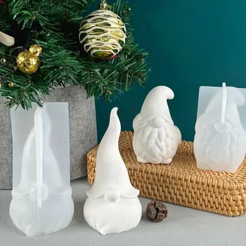 Epoksi Reçine Noel Baba Kalıp Yüksek Kaliteli Mum Yapımı Masaüstü Süsler Noel Kalıpları DIY El Sanatları silikon kalıp Ev Dekor