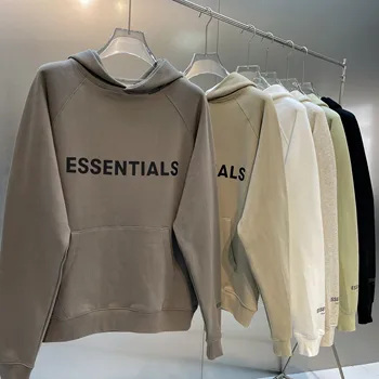 Essentials hoodie 3D kauçuk yazı logo kazak Yüksek kaliteli hip hop gevşek unisex boy moda marka svetşört