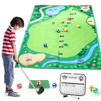 Golf oyun halısı Kapalı Açık yetişkinler için oyunlar Çocuklar Açık Oyun Ekipmanları Sopa Çip Oyunu Golf Seti Arka Bahçe Oyunları Açık Oyuncaklar