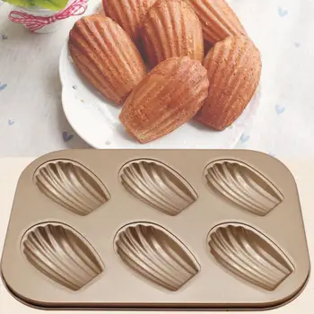 Kek Kalıbı yapışmaz Pürüzsüz Kenar Pişirme 6 Izgara Muffin Cupcake Pan Bakeware Bisküvi Kalıp Ev Gereçleri