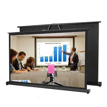 Kolay Açık Mini Projeksiyon Ekranı 50 inç 16x9 Geniş Ekran Ultra HD 3D projektör Ekranı Ticaret Toplantısı İçin