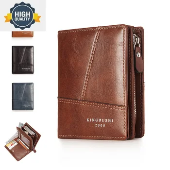 Küçük cüzdan Erkek Cüzdan Bifold Cep KIMLIK / Kredi Vintage Tasarımcı Basit PU Deri Erkek kart tutucu Fermuar Mini Çanta Para Çantası