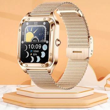 LIGE 2023 Bayanlar akıllı saatler Kadınlar Smartwatch Yeni Tasarımlar Pembe Altın Kol Saati Bluetooth Çağrı dijital saat Android, ıOS için
