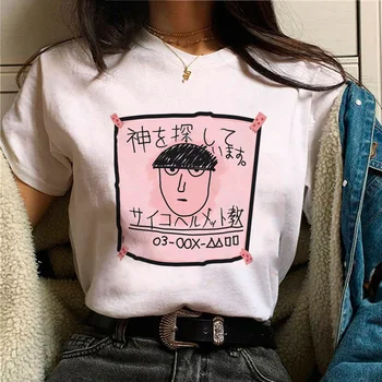 Mafya Psiko 100 t-shirt kadın anime Japon tasarımcı tshirt kız y2k streetwear giyim