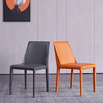 Minimalist Deri Sandalyeler Modern Tasarım Makyaj İskandinav ofis koltuğu Lounge Bar Meble Yapmak Mieszkania Minimalist Dekorasyon