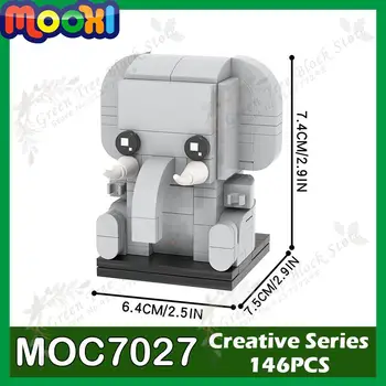 MOC7027 146 ADET Yaratıcı Serisi Fil Hayvan MOC Yapı Taşları DIY Hayvanat Bahçesi Memeli Dekorasyon Modeli Montaj Tuğla Oyuncaklar Çocuklar İçin