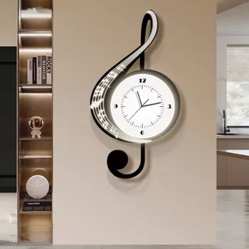 Moda Modern Büyük duvar saati seramik karo Oturma Odası Led Lamba İzle Asılı İskandinav Tasarım Reloj De Pared Ev Dekor