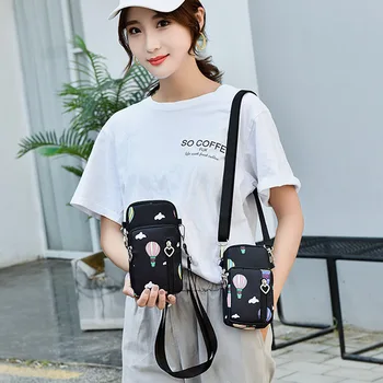 Moda Naylon Kadın Cep Telefonu Çanta Mini Kadın Messenger Çanta bayan cüzdanı Yeni Cüzdan WomenSmall omuz çantaları