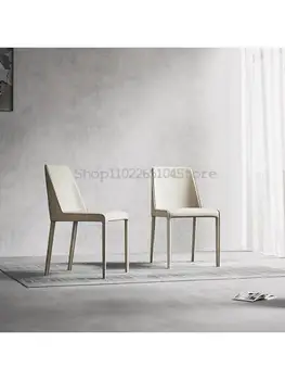 Modern yüksek dereceli eyer deri makyaj koltuğu soyunma dışkı İtalyan minimalist deri sandalye arkalığı sandalye ev tasarımcısı