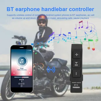 Motosiklet Medya Düğmesi Uzaktan Kumanda Bluetooth Uyumlu Kulaklık Uzaktan Kumanda Mini Medya RC Cihazı iPad Tabletler için