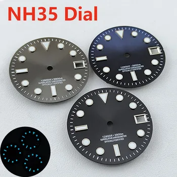 NH35 / NH36 kadranlı saat arama 28.5 mm S arama parlak mavi ışık için uygun NH35 / NH36 hareket izleme aksesuarları