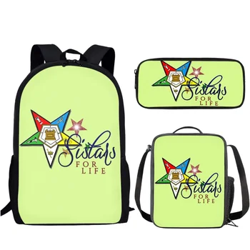 OES Tarzı Sipariş Doğu Yıldızı Amblemi Gençler Okul Çantaları Rahat Öğrenciler Bookbag Çocuklar Moda Laptop Sırt Çantası Mochila