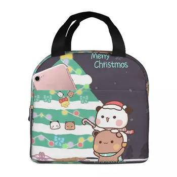 Panda Brownie Ayı Mochi Kediler Yalıtımlı Öğle Yemeği Çantaları Piknik Çantası Termal Soğutucu yemek kabı yemek taşıma çantası Kadın İş için Çocuk Okul