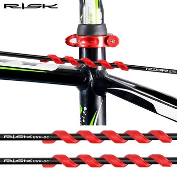 RISK Bisiklet Fren Kablosu Koruyucu Anti-sürtünme 5 adet bisiklet iskeleti Spiral Koruyucu Kapak Bisiklet Parçaları Aksesuarları