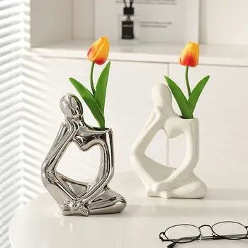 Sanat Ekran Ev Dekorasyon Seramik Süs Oturma Odası TV Arka Plan Çiçek Vazo