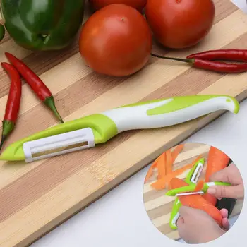 Seramik Soyucu Ergonomik Kavisli Kolu Keskin Bıçak Gıda Sınıfı Çok fonksiyonlu Manuel Sebze Meyve Soyma Aracı Mutfak Gadget