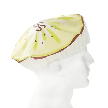 Sevimli Meyve Duş Başlığı Su Geçirmez Kalınlaşmış Banyo Şapka Kullanımlık Elastik Kafa Saç Kapak Kadınlar İçin Ev Yaşam Malzemeleri