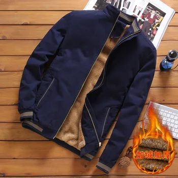 Sonbahar Kış pamuklu ceket Erkekler Moda Bombacı Ceket Rahat Rüzgarlık Erkek Termal Polar Ceket Ordu Kamp Ceket Streetwear