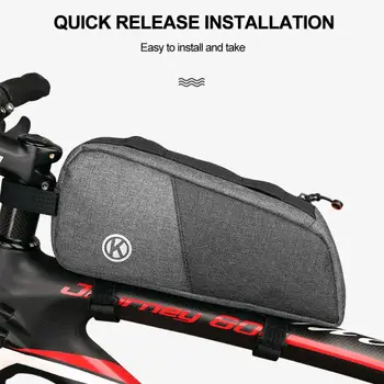 Su ısıtıcısı bisiklet çantası su geçirmez Bikepacking şık büyük kapasiteli geniş Mtb bisiklet paketi naylon Mtb bisiklet dayanıklı bisiklet çerçeve