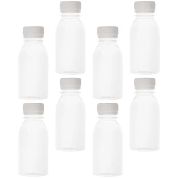 Süt şişesi Smoothie şişeleri yeniden kullanılabilir meyve suyu kapları kapakları buzdolabı küçük plastik Mini çocuklar