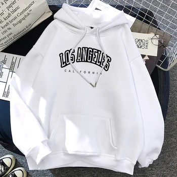 Sıcak satış Los Angeles mektup baskı baskılı hoodie kadınlar için sıcak büyük boy kazak rahat sokak Ryingka Harajuku hip hop c